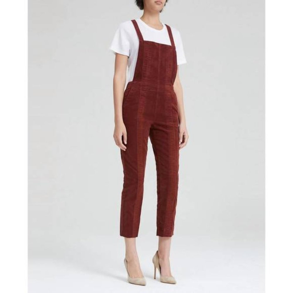AG Adriano Goldschmied - Pleated Isabelle Overall in Rich Crimson